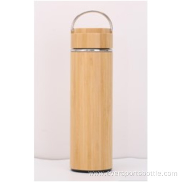 500mL Bamboo Vacuum Bottle With Stainless Steel Handle